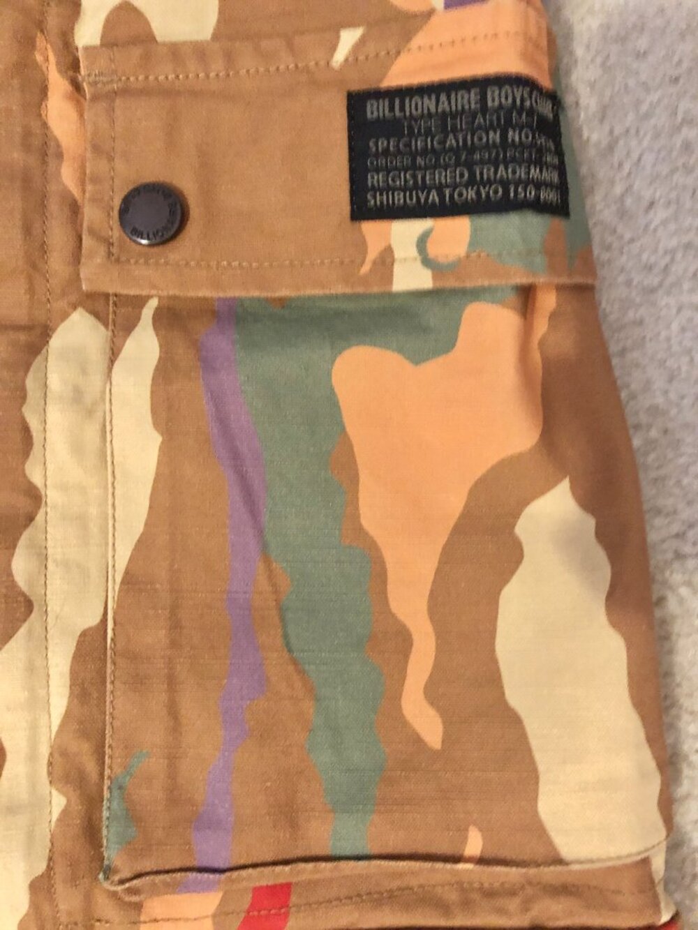 BBC Billionaire Boys Club Lion Camo Cargo Pants Unisex Baggy Wide Leg sze 34 - Picture 4 of 8